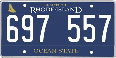 RI license plate 697557