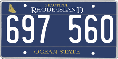 RI license plate 697560