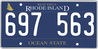 RI license plate 697563