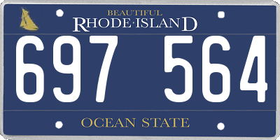 RI license plate 697564