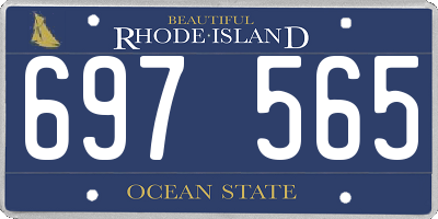 RI license plate 697565