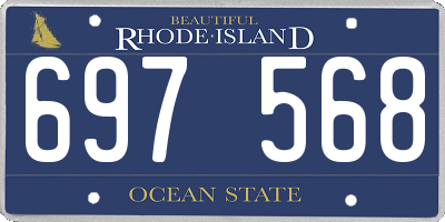 RI license plate 697568