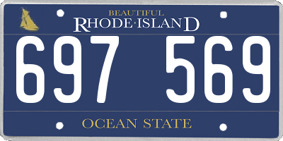 RI license plate 697569