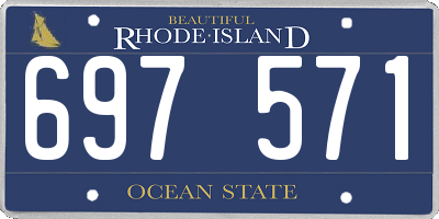 RI license plate 697571