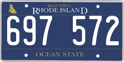 RI license plate 697572