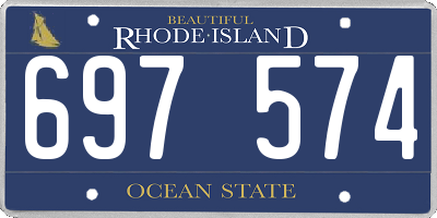 RI license plate 697574