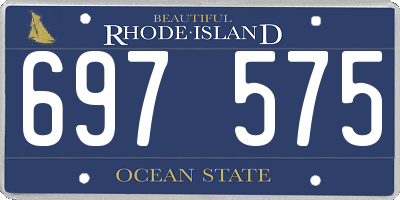 RI license plate 697575