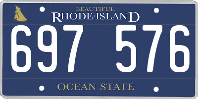 RI license plate 697576