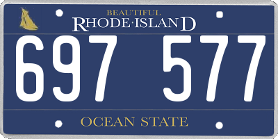RI license plate 697577