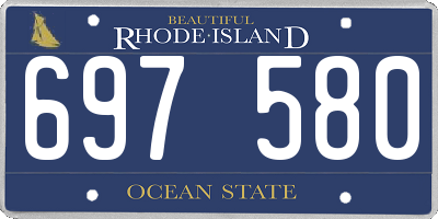 RI license plate 697580