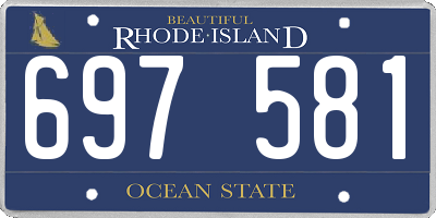 RI license plate 697581