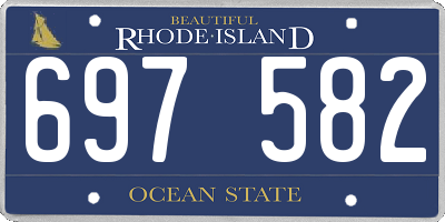 RI license plate 697582