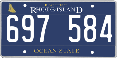 RI license plate 697584
