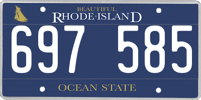 RI license plate 697585