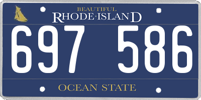 RI license plate 697586