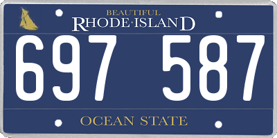 RI license plate 697587