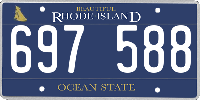 RI license plate 697588