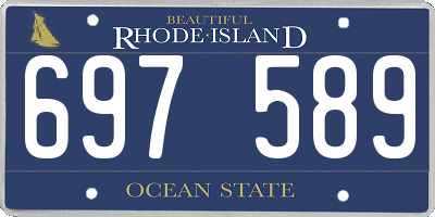 RI license plate 697589