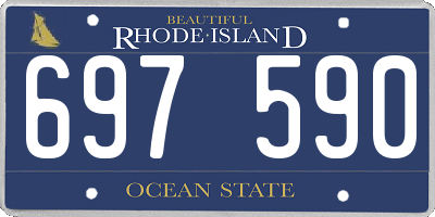 RI license plate 697590
