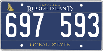 RI license plate 697593