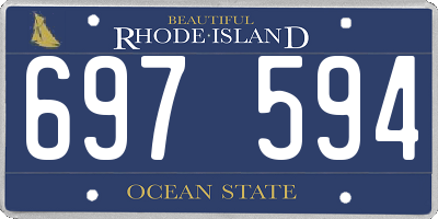 RI license plate 697594