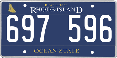 RI license plate 697596