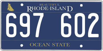 RI license plate 697602