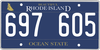 RI license plate 697605