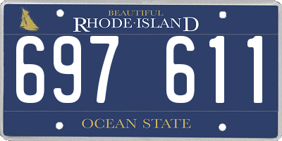 RI license plate 697611