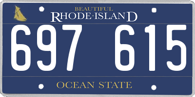 RI license plate 697615