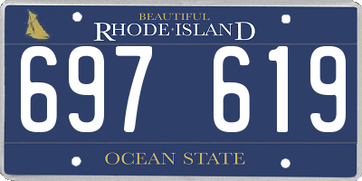 RI license plate 697619
