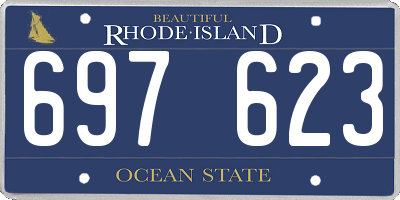 RI license plate 697623