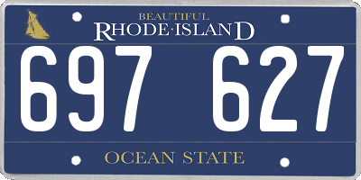 RI license plate 697627