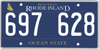 RI license plate 697628