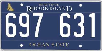 RI license plate 697631