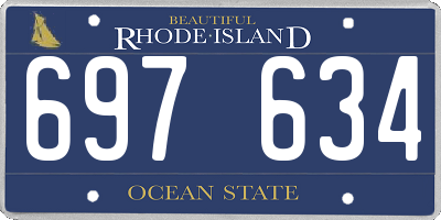 RI license plate 697634