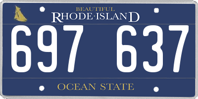 RI license plate 697637