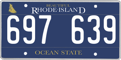 RI license plate 697639