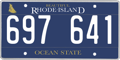 RI license plate 697641