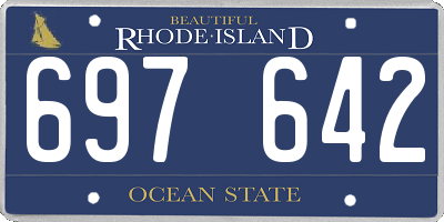 RI license plate 697642