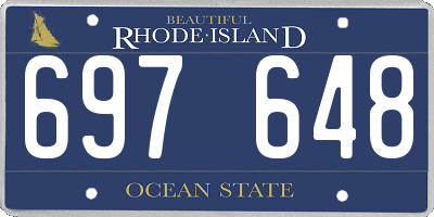 RI license plate 697648