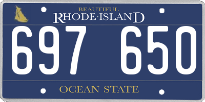 RI license plate 697650