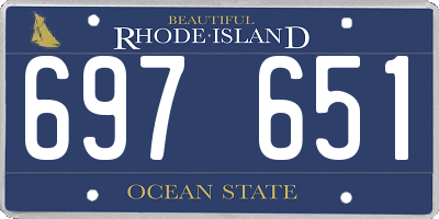 RI license plate 697651