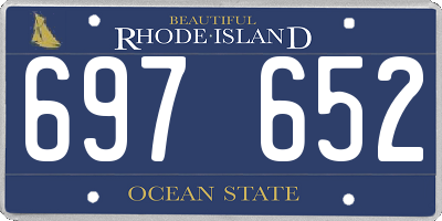 RI license plate 697652