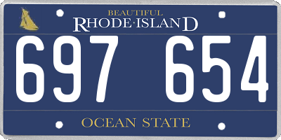 RI license plate 697654