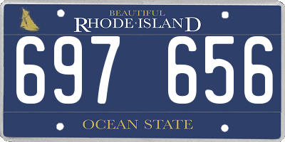 RI license plate 697656