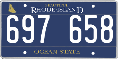 RI license plate 697658