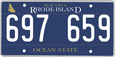 RI license plate 697659