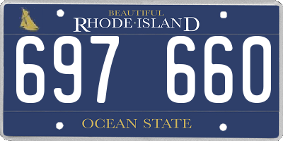 RI license plate 697660