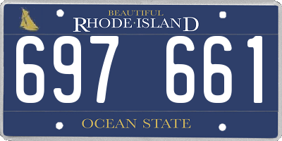 RI license plate 697661